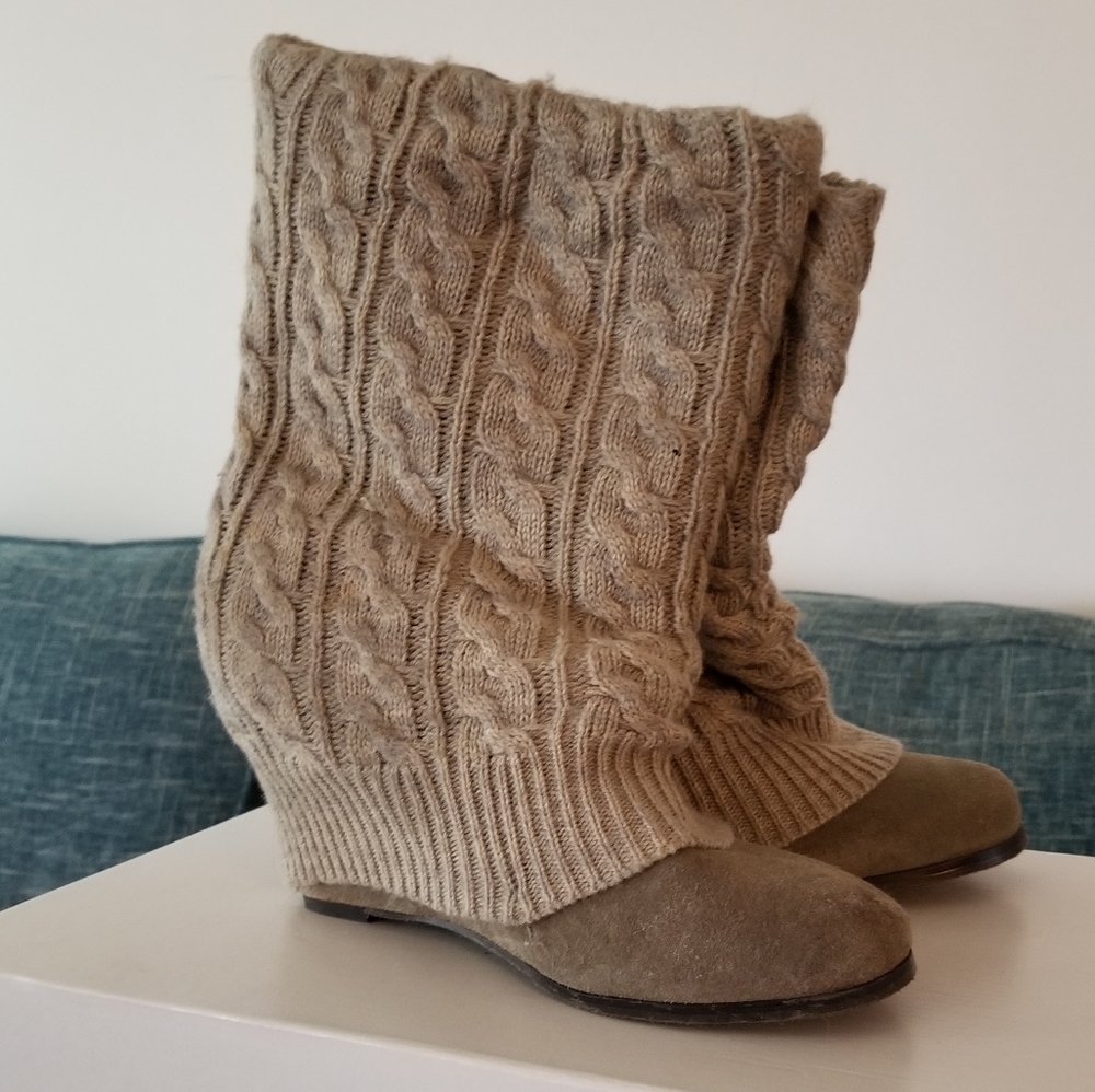 Hidden Wedge Winter Cardi Boots